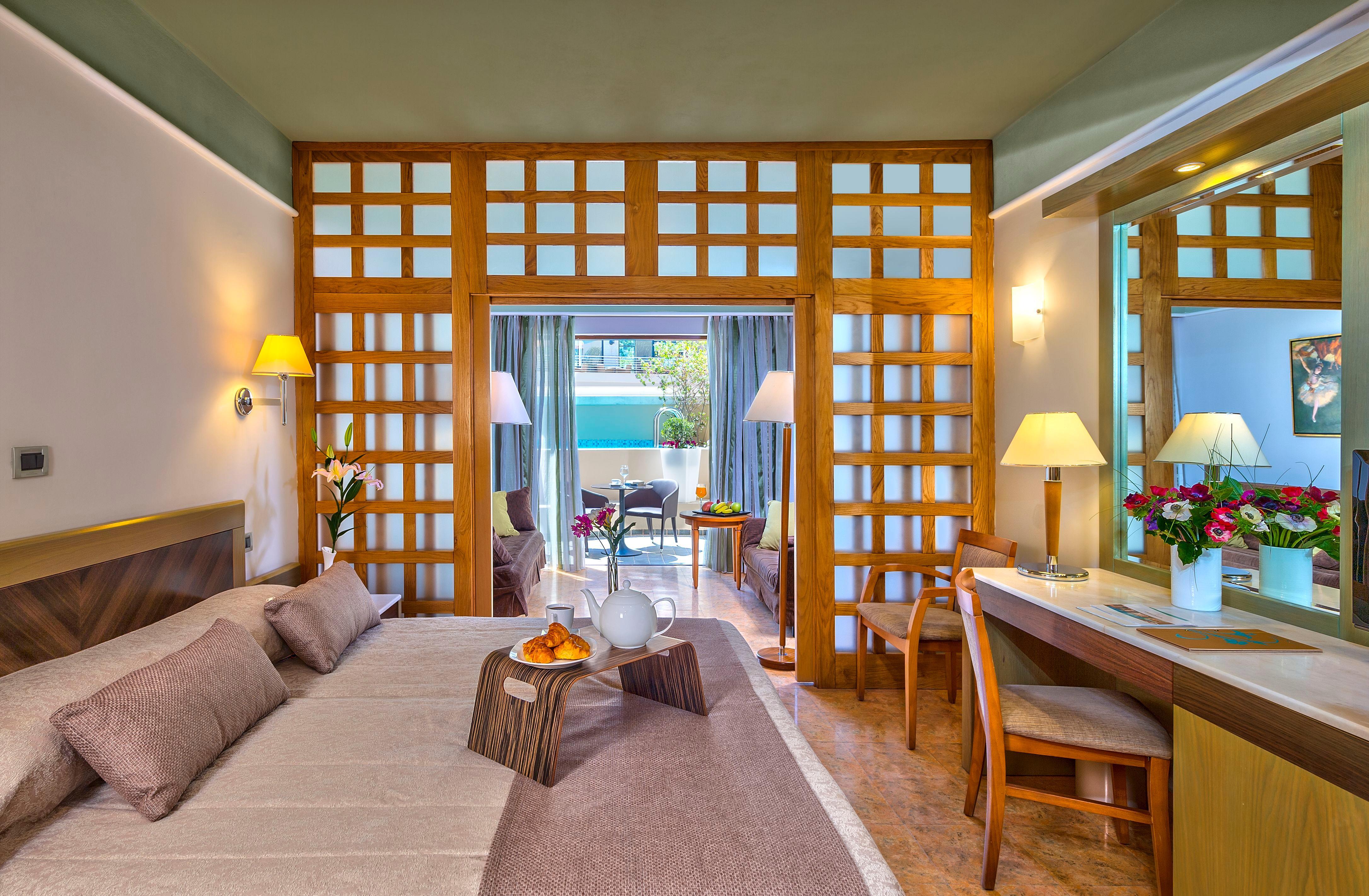 普拉塔尼亚斯港海滩度假酒店及Spa中心 Platanés 外观 照片 A room at the hotel